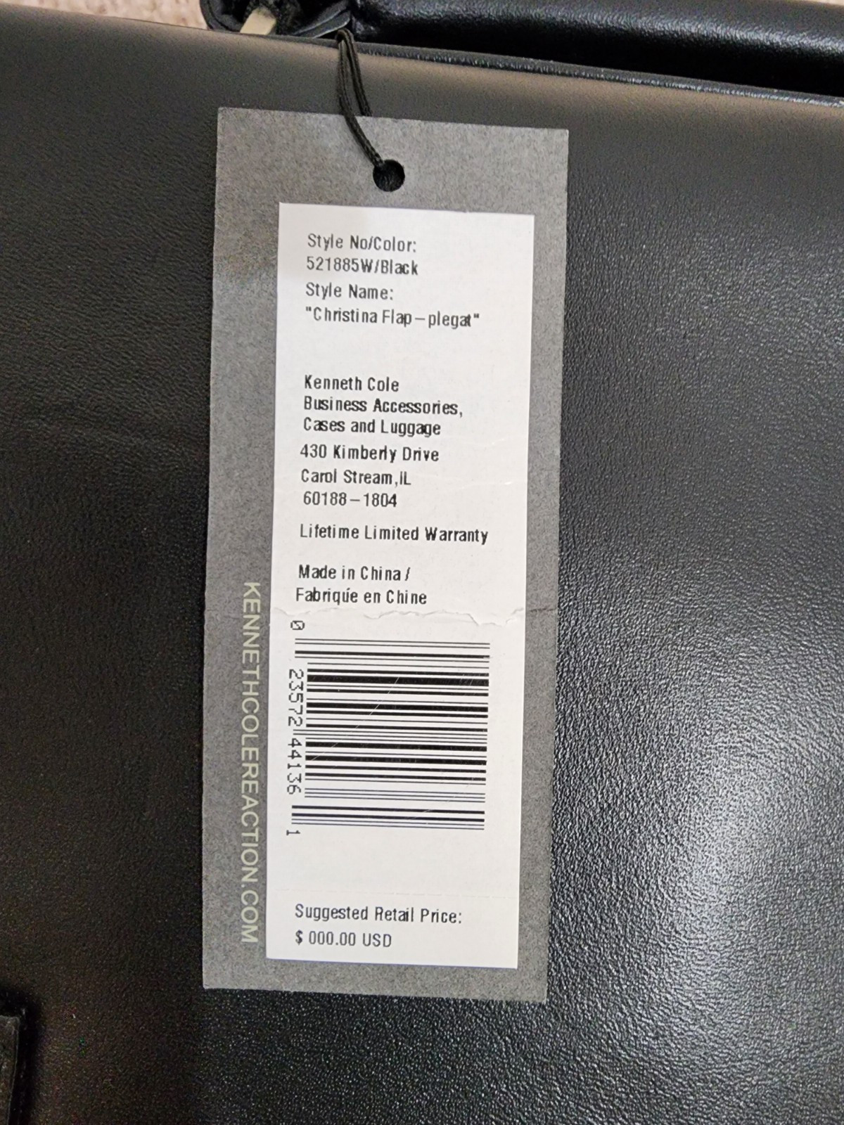Kenneth Cole Reaction Leather Briefcase. New With Tag.