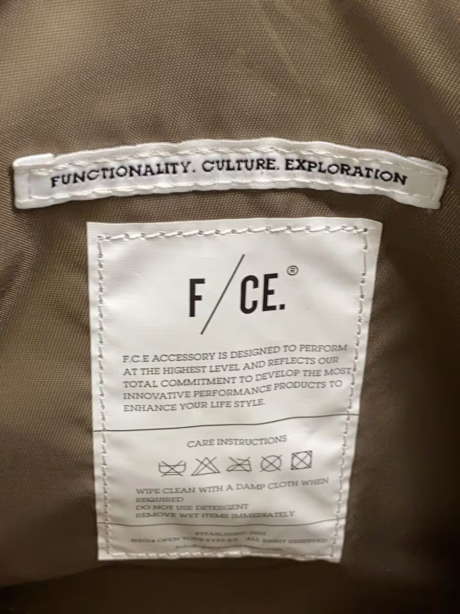 F CE Shoulder Bag, Nylon, Khaki, Solid Color, Lightweight Courier Shoulder Bag
