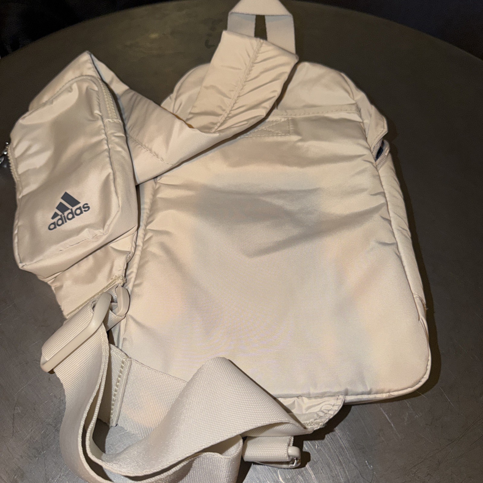 Adidas Sling Backpack & Waist Pack Set Beige Tan Unisex Adjustable Straps