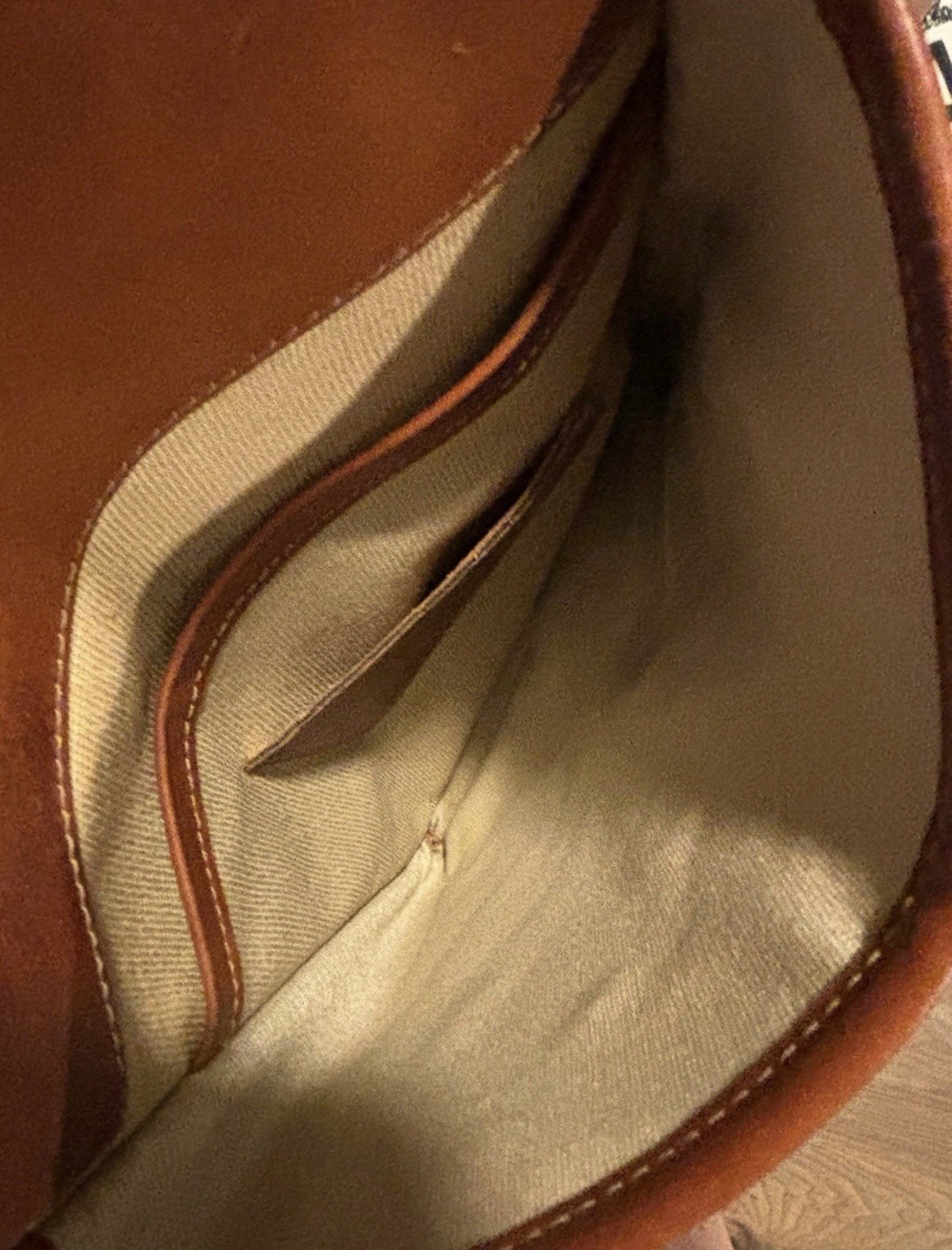 Bosca Brown Men’s Briefcase/Document Case Push Lock Top Handle Strap Pockets