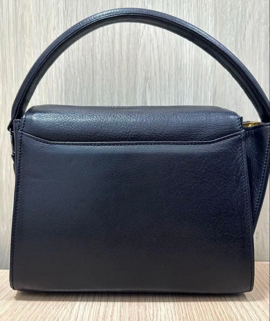 Jean Paul Gaultier Rectangle Handbag Black Magnetic Flap Womens From Japan