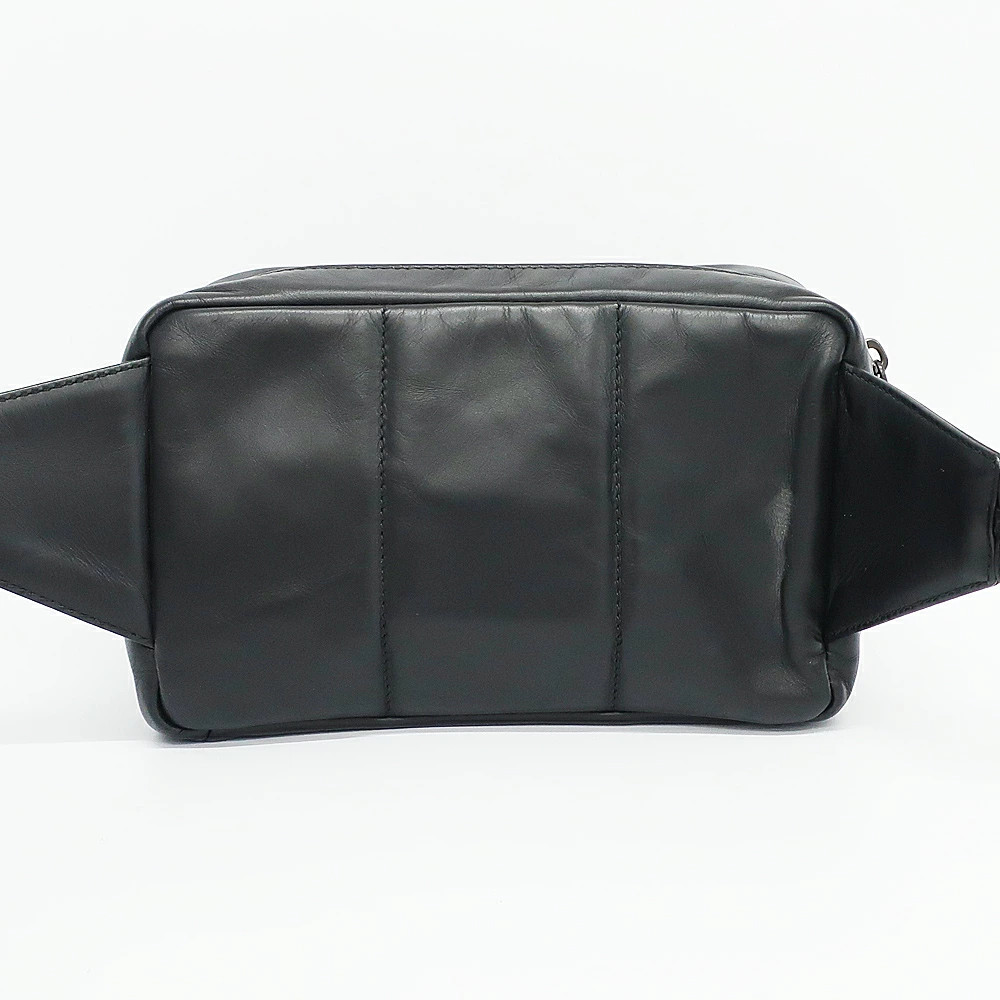 Bottega Veneta Fanny Pack Intrecciato Black Leather B06739595V