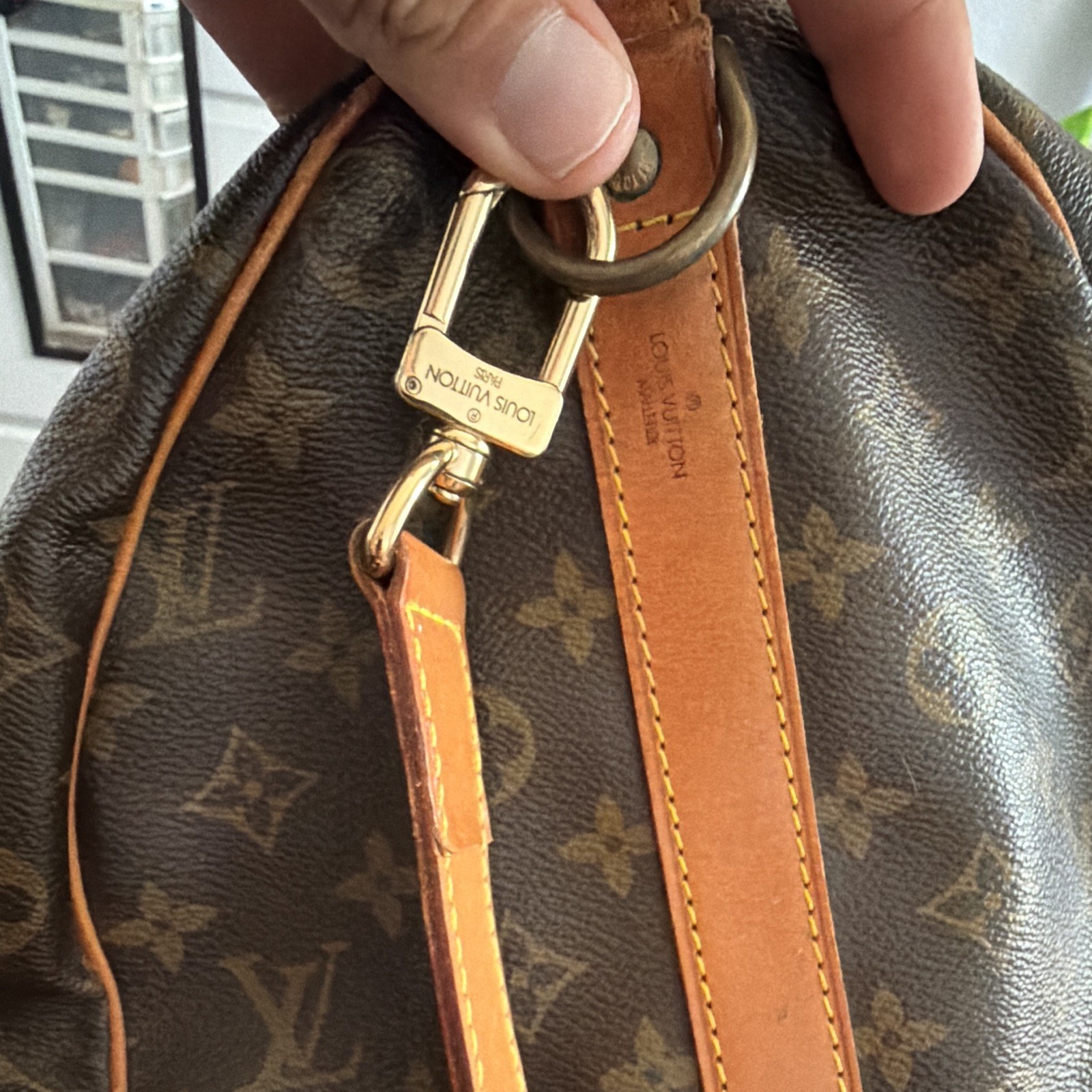 Auth Louis Vuitton Keepall Monogram Brown Canvas Tote Travel Duffle Bag