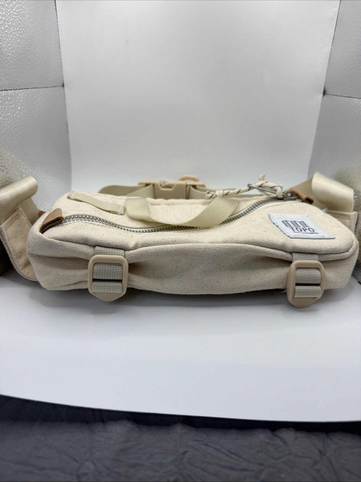 Topo Designs Mini Quick Pack Canvas Crossbody Waist Bag Natural Neutral