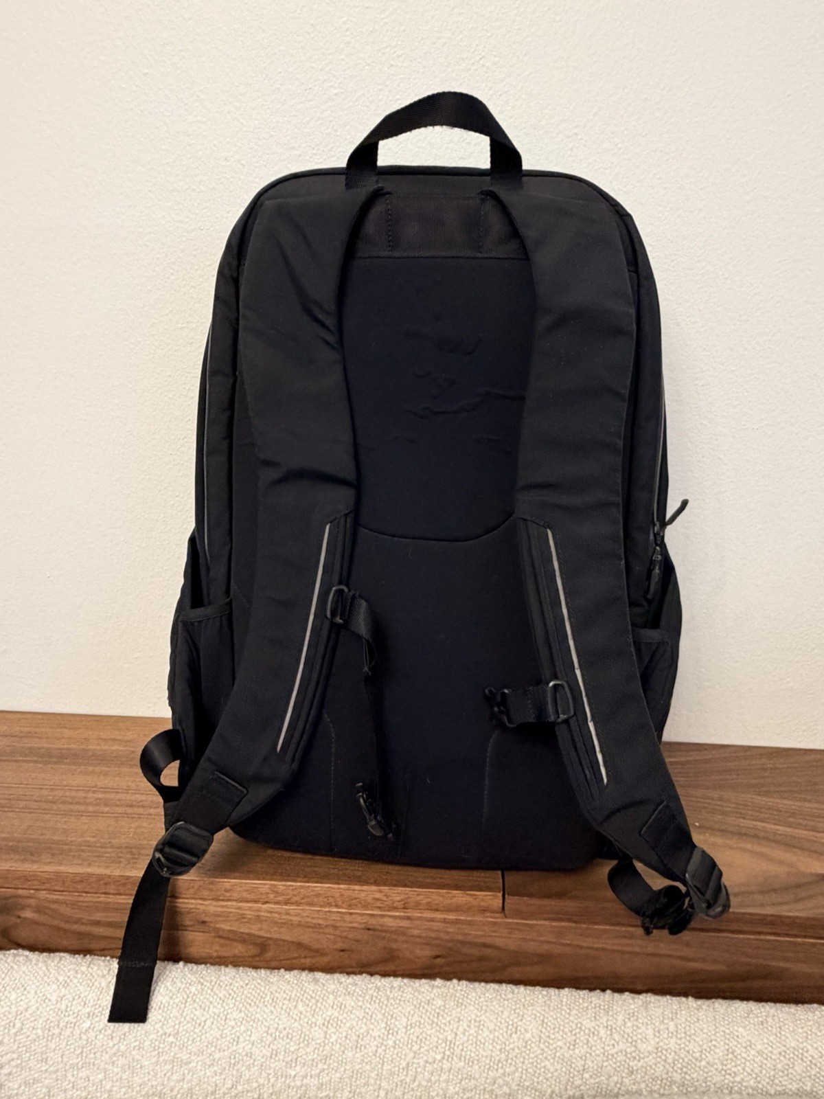 Lululemon Black Backpack Zip Closure Adjustable Strap Multiple Pockets