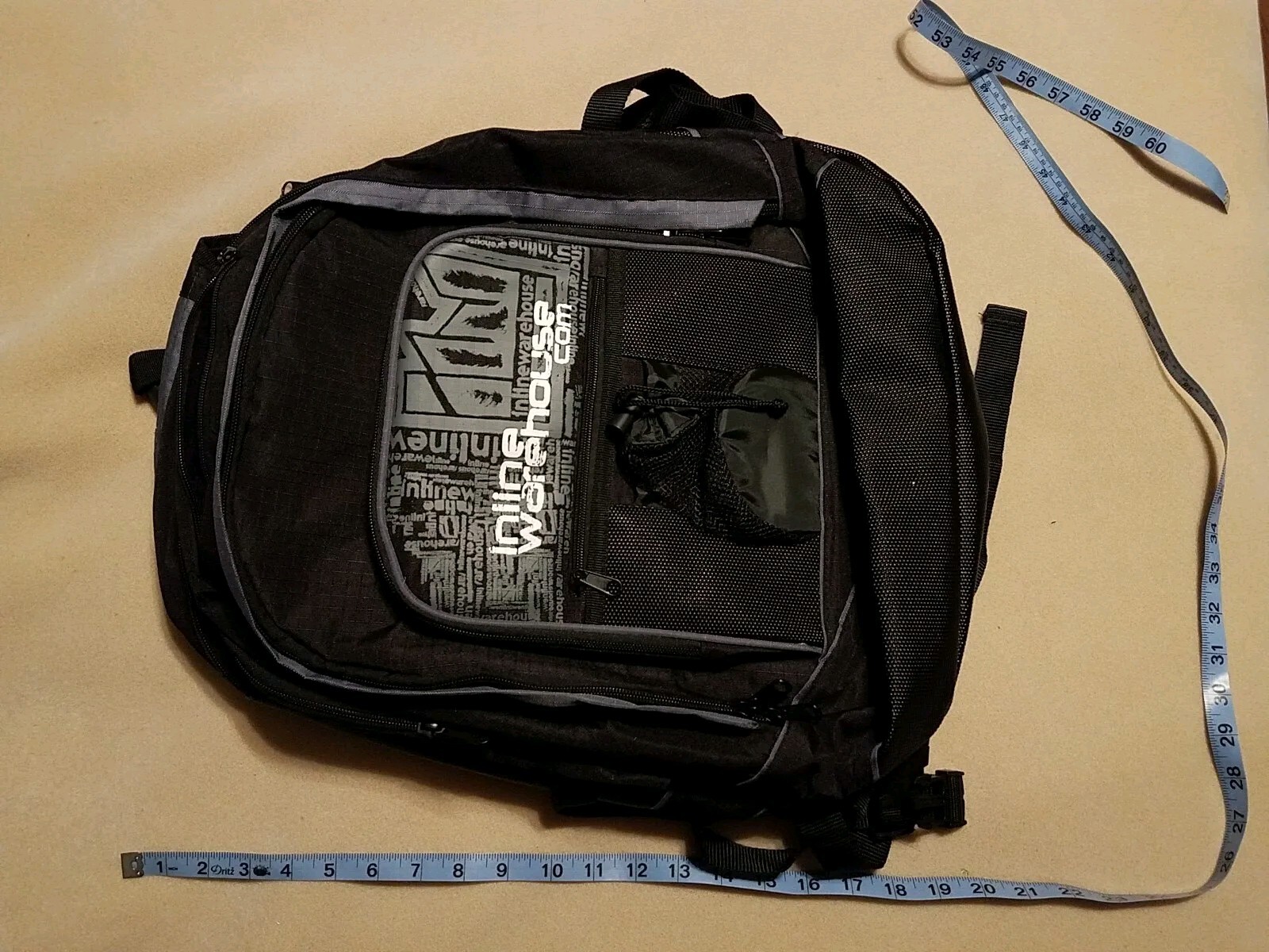 Inline Warehouse Com Backpack Hockey Rollerblade/Skates Multiple Zip Compartment
