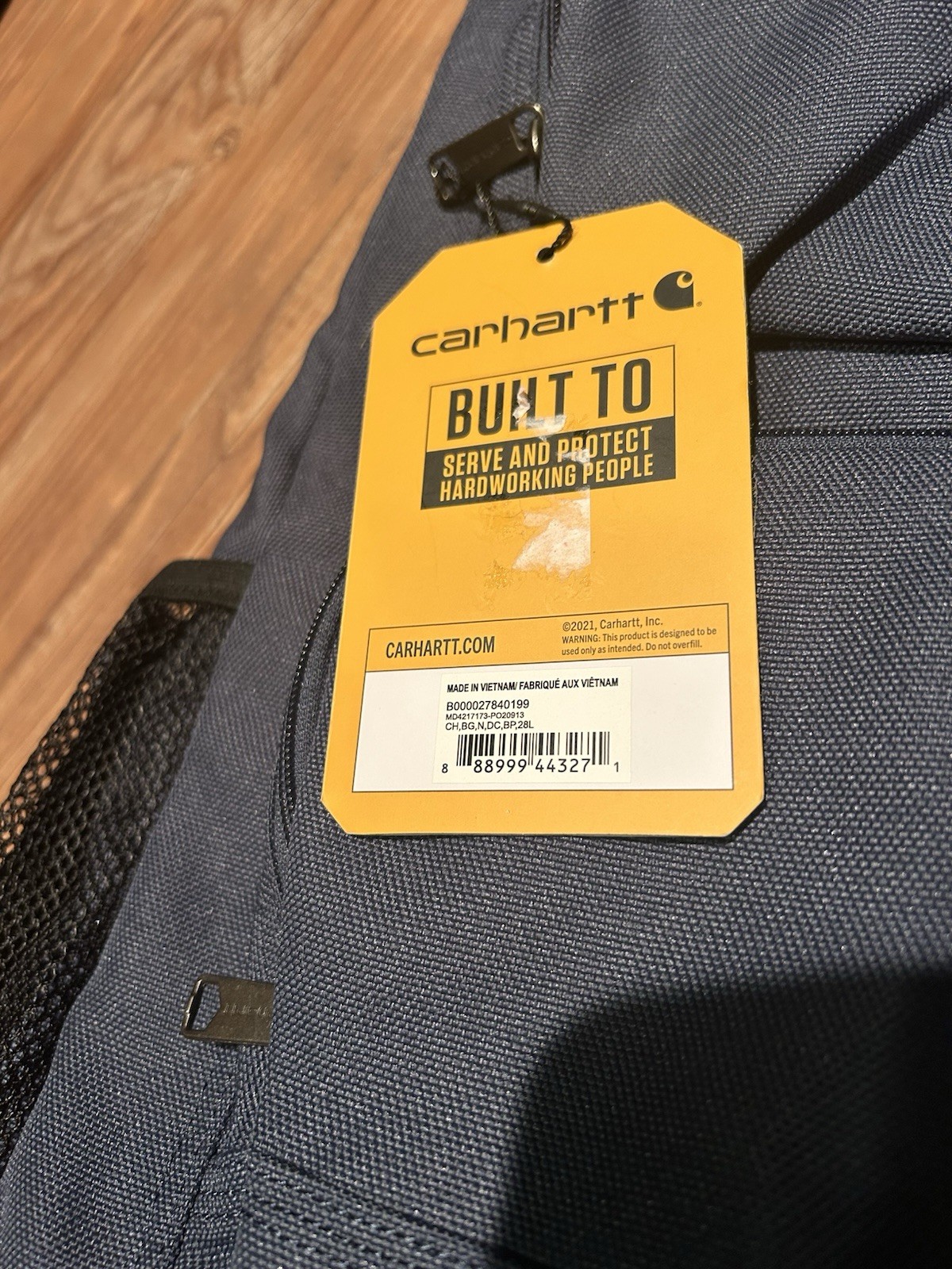 Carhartt 28L Dual Compartment Backpack Durable Pack w/ Laptop Sleeve Navy Blue