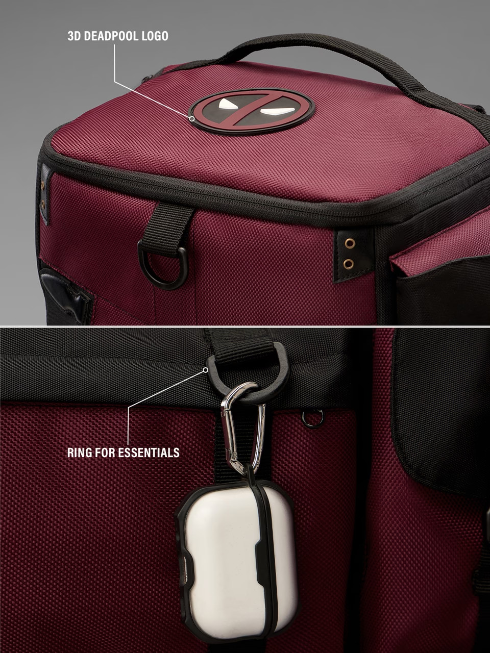 Marvel Deadpool 3-In-1 Backpack Utility Gear / Laptop Bag / Gym Bag – Official ®