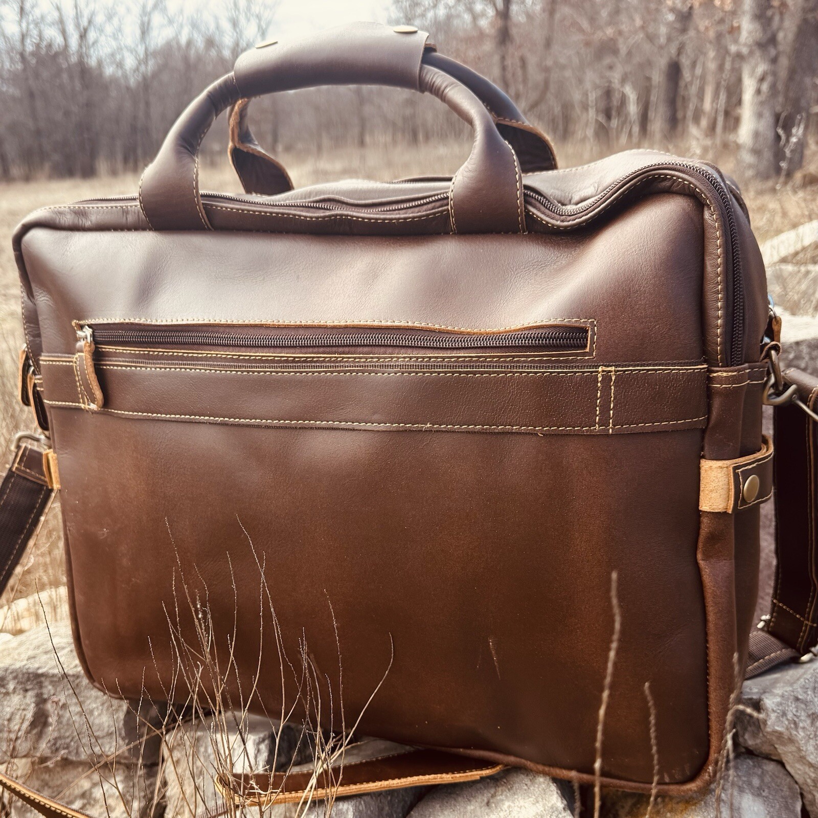 Broken Arrow Adventure Co. Leather Pilot Bag