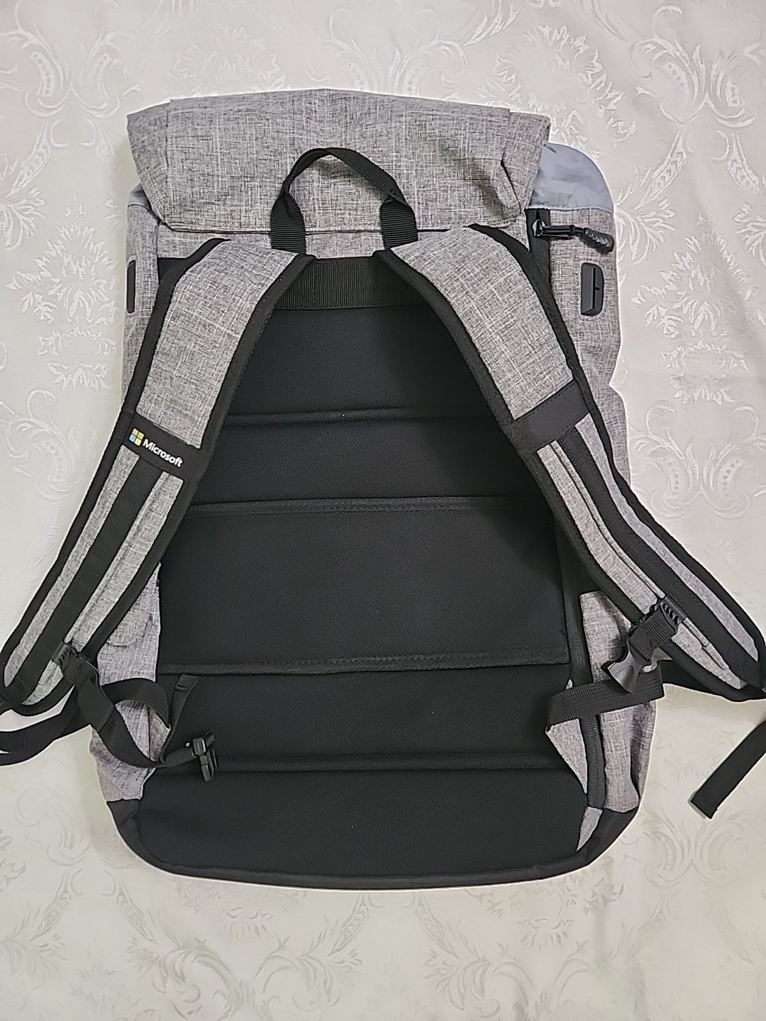 Microsoft Computer Top Loader Buckle Flap Loptop Backpack Gray