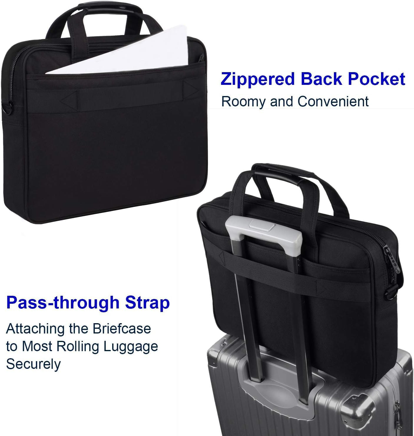 Laptop Bag 15.6 Inch, Business Briefcase Gifts for Men Women, Water Resistant Me