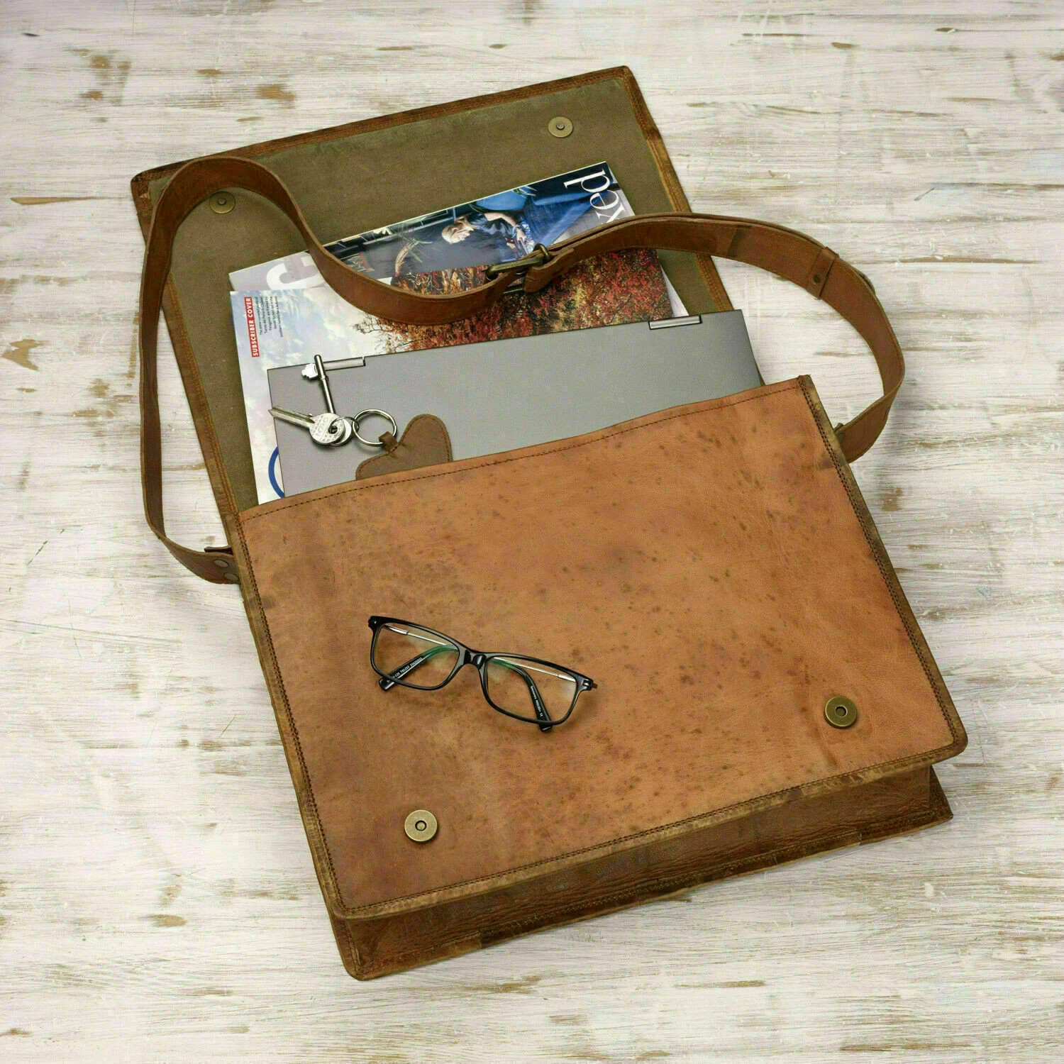 Bag Original Camel Leather Messenger Men Laptop Bag Briefcase Bag Shoulder Bags