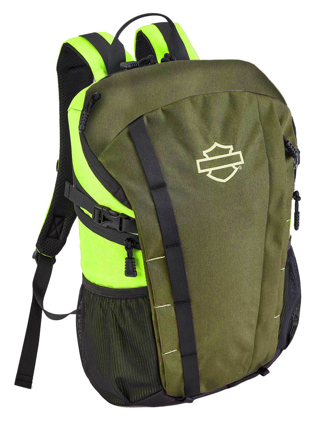 Harley-Davidson Street Cruiser Water-Repellent Backpack – Green/Lime