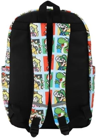 Super Mario Backpack 17″ Bag with Padded Laptop Sleeve & Reflective Straps New