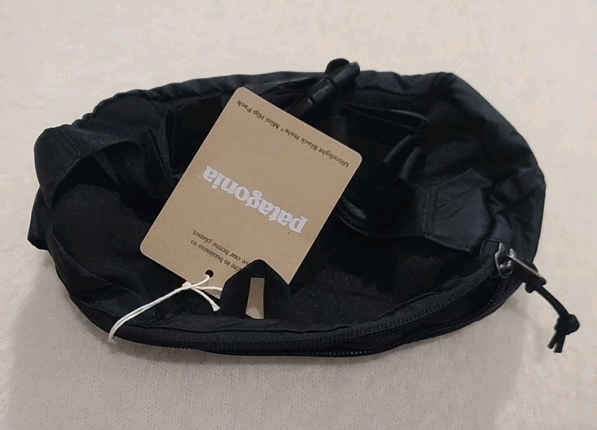 PATAGONIA ULTRALIGHT BLACK HOLE 1L MINI HIP PACK PACKABLE TRAVEL POUCH NWT MENS