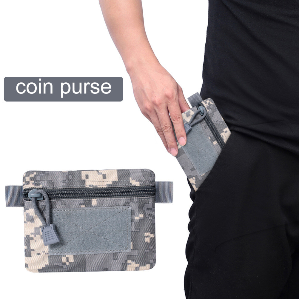 Tactical EDC Pouch Wallet Mini Waist Pack Purses Bag Outdoor Card Holder Pocket