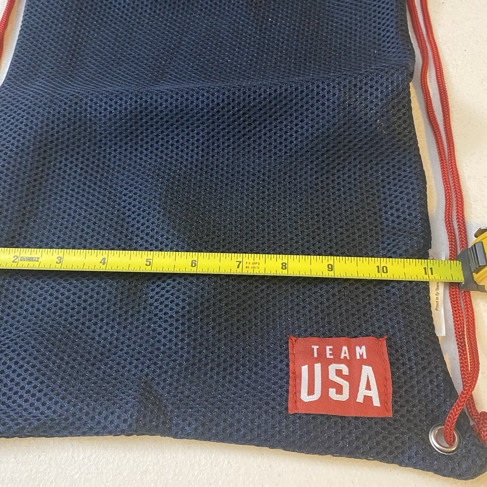 Team USA Olympic Gym String Bag Navy Blue Red Backpack Workout Gym Bag Lot Of 2