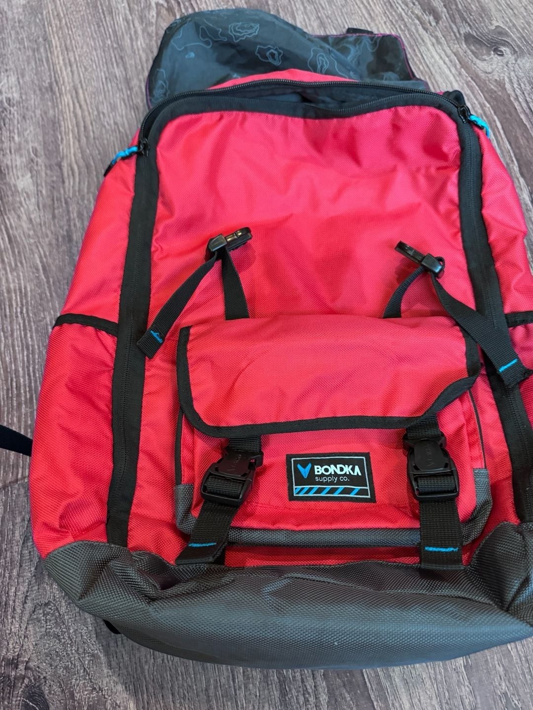 Bondka Supply Co. Red School/Travel Backpack with Utility Pockets and Laptop Sle