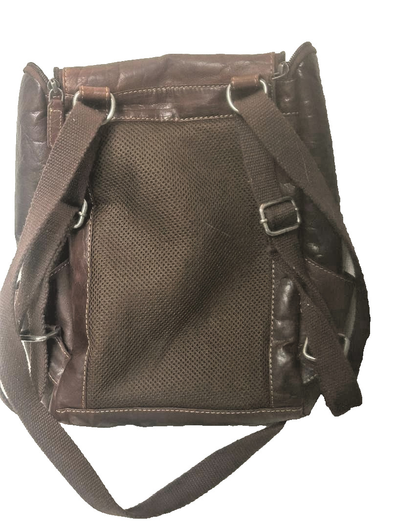 Jack Georges Convertible Backpack Crossbody Voyager Leather Unisex 9×14 Travel