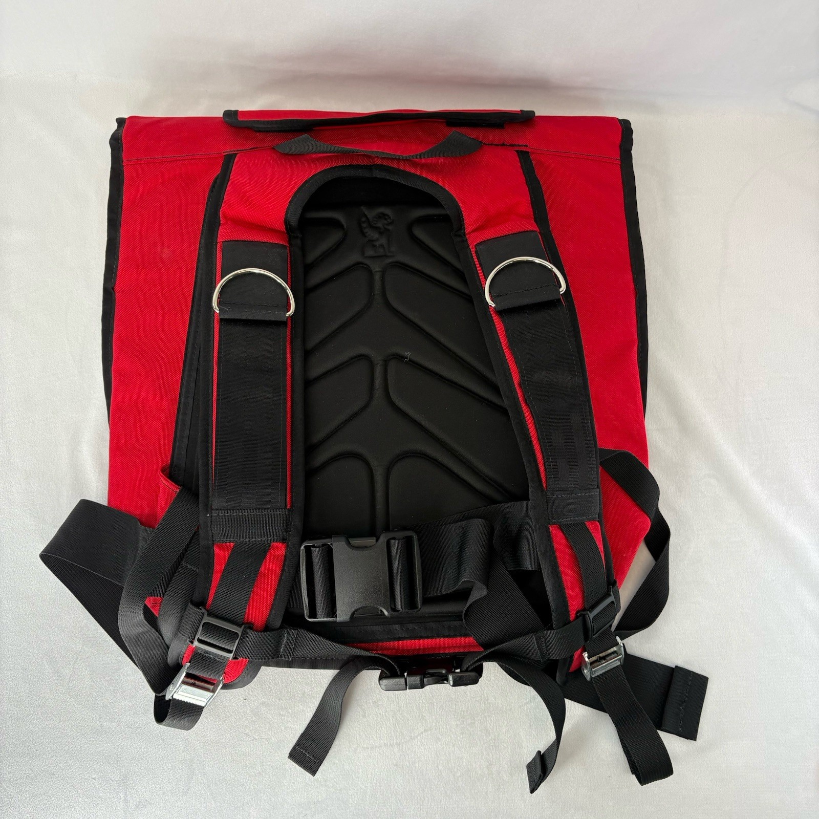 Chrome Industries Orlov Rolltop Backpack – Red – Commuter Bag w/ Pouch
