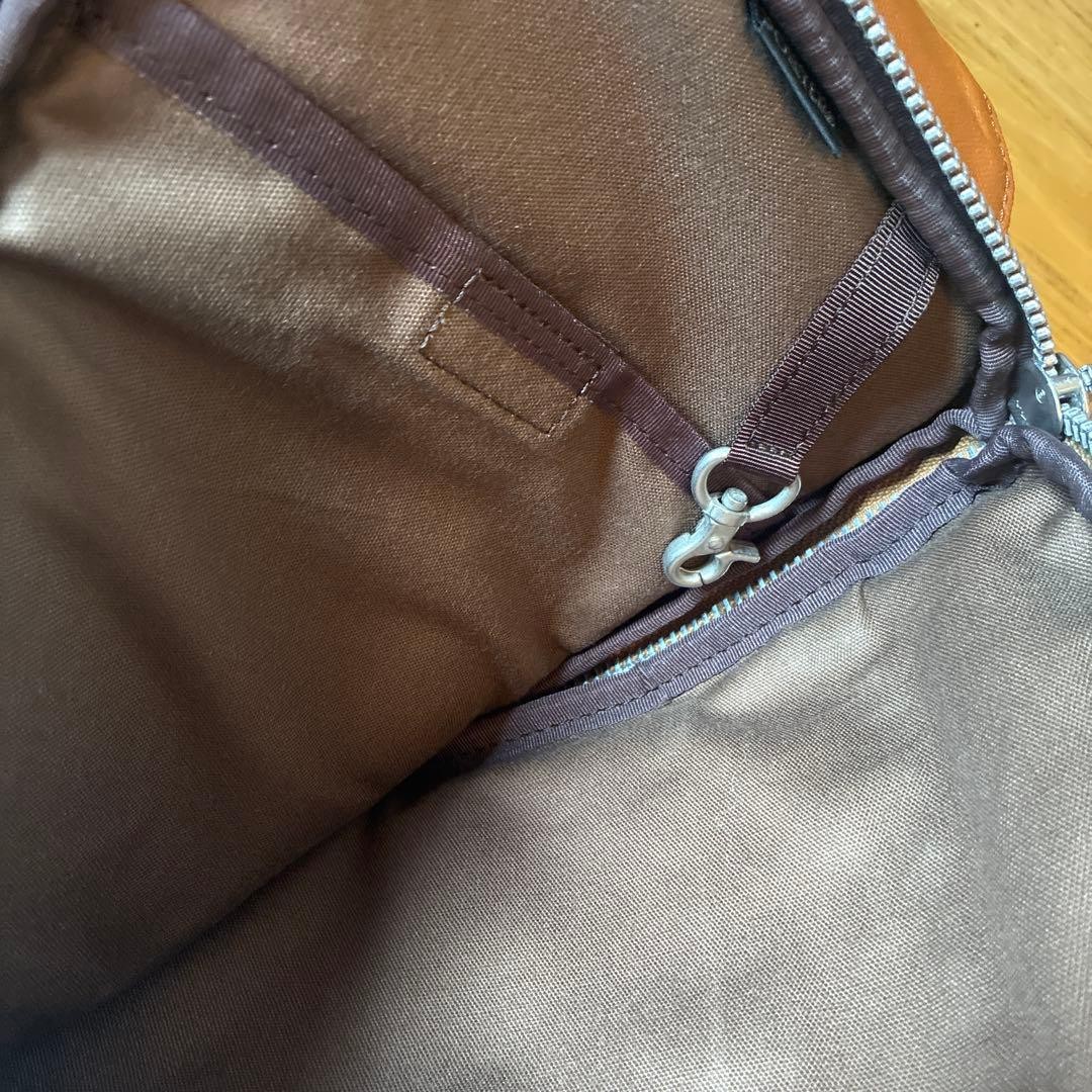 Authentic HEADPORTER PORTER Camel Shoulder Body Bag 7.9inch Damaged Bottom