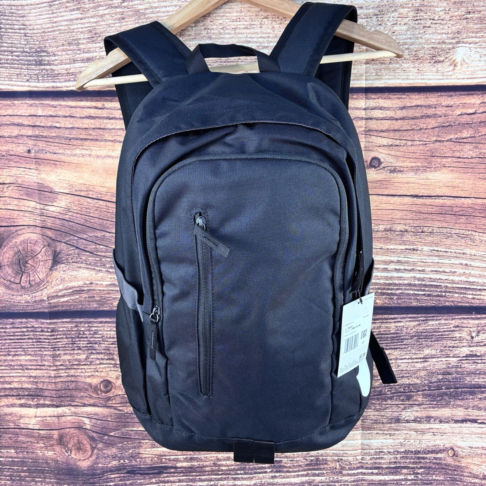 Nike Brasilia Medium Backpack Black White Swoosh School Gym Bag 24L BA6103-013