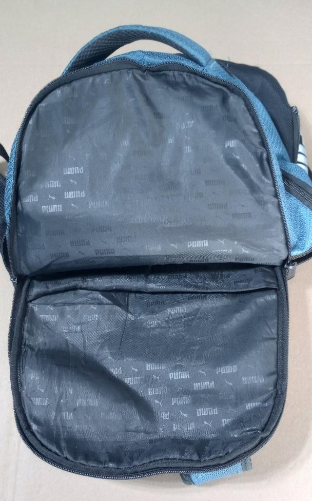 Puma Challenger Water Resistant Backpack 1379569 Blue w/ Black Free US Ship