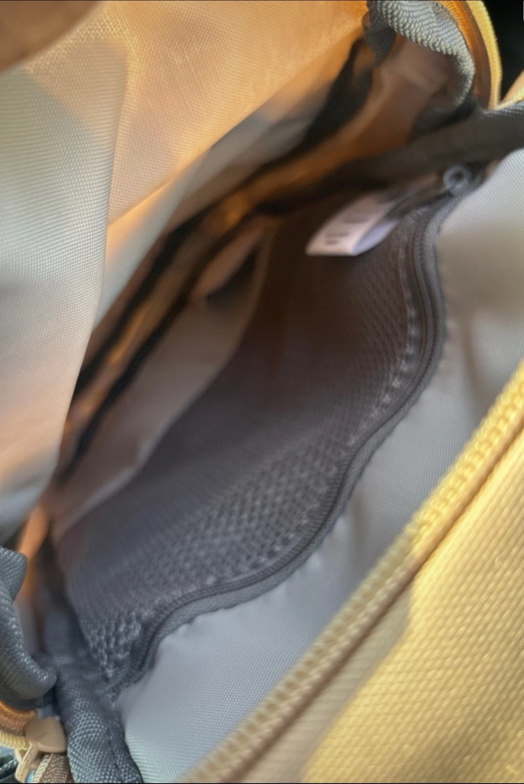 adidas Beige Backpack w/ Front Pocket & Matching Pouch, Zip, Medium Unisex
