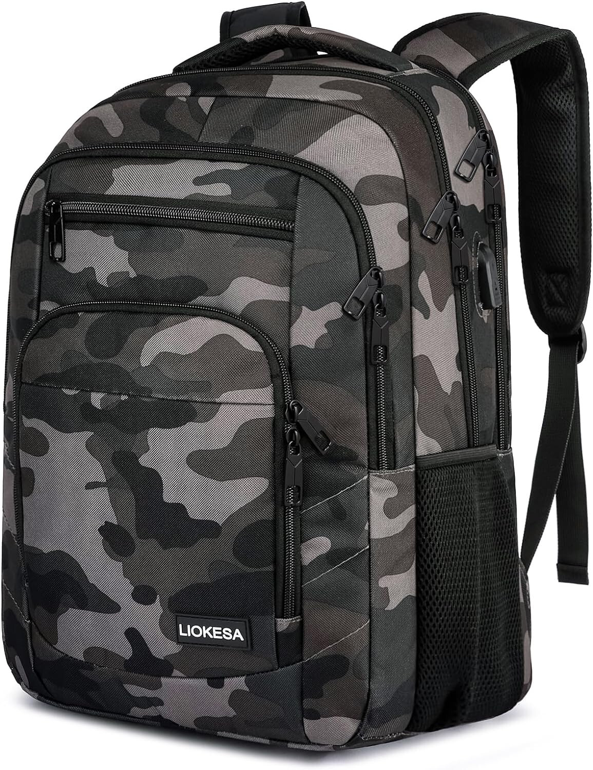 German Made Camo Backpack Urban Laptop USB 15.6 Anti Theft Charging Port Euro