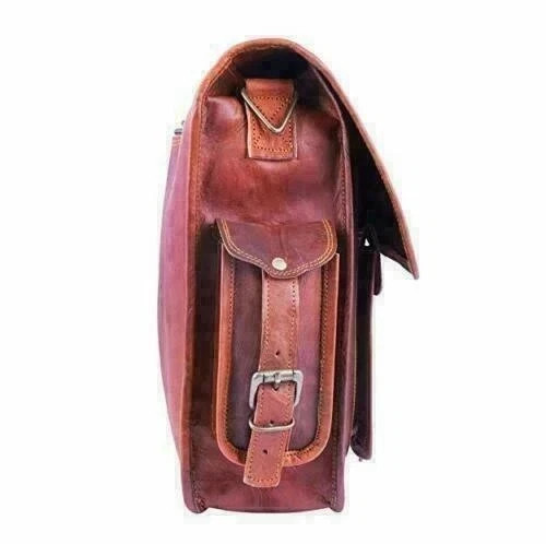 Bag Leather Laptop Messenger Genuine Men’s Vintage Brown Briefcase Satchel Real