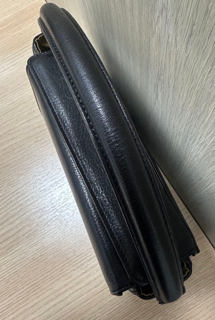 Jean Paul Gaultier Rectangle Handbag Black Magnetic Flap Womens From Japan
