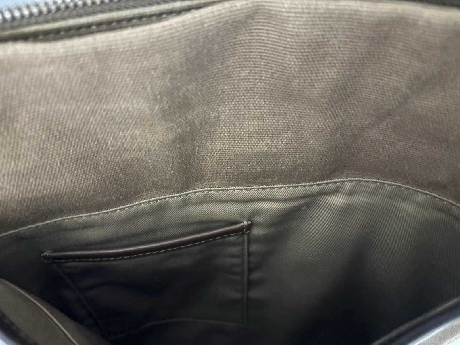 T Tech By Tumi Brown Canvas Leather Adjustable Mens Flap Crossbody Messenger Bag