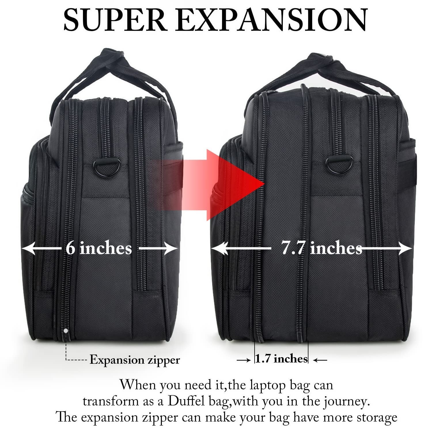 Ytonet Laptop Bag, Expandable Laptop Briefcases for Men Fits 17.3 Inch Laptop…