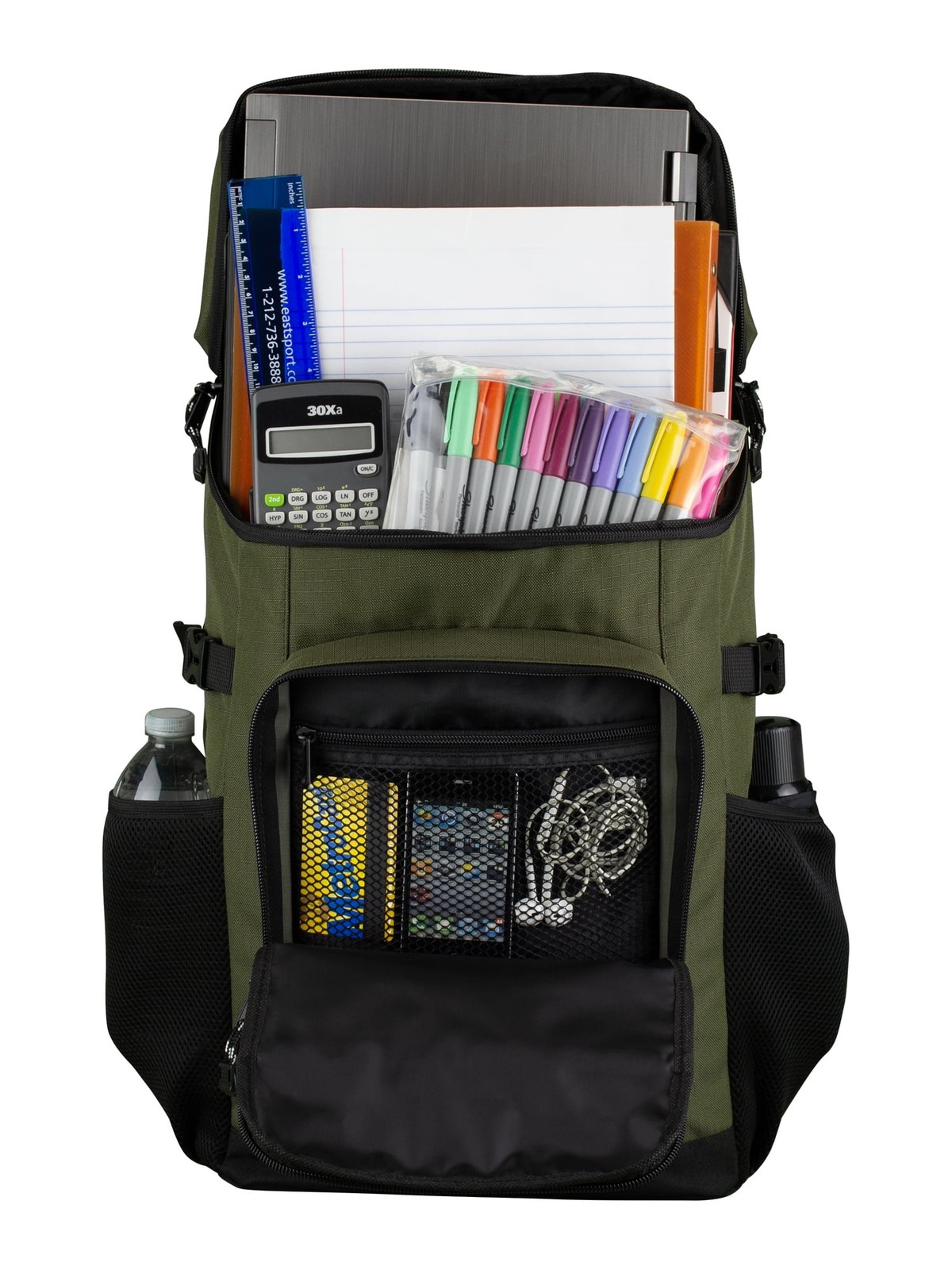 Unisex 18″ Victory Top Loader Backpack Army Green