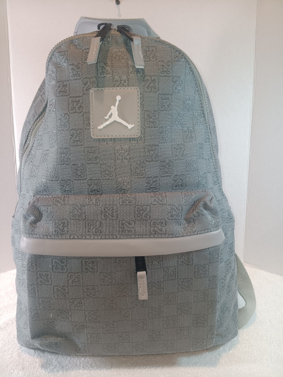 New Authentic Jordan Monogram Jumpman Backpack Cool Grey