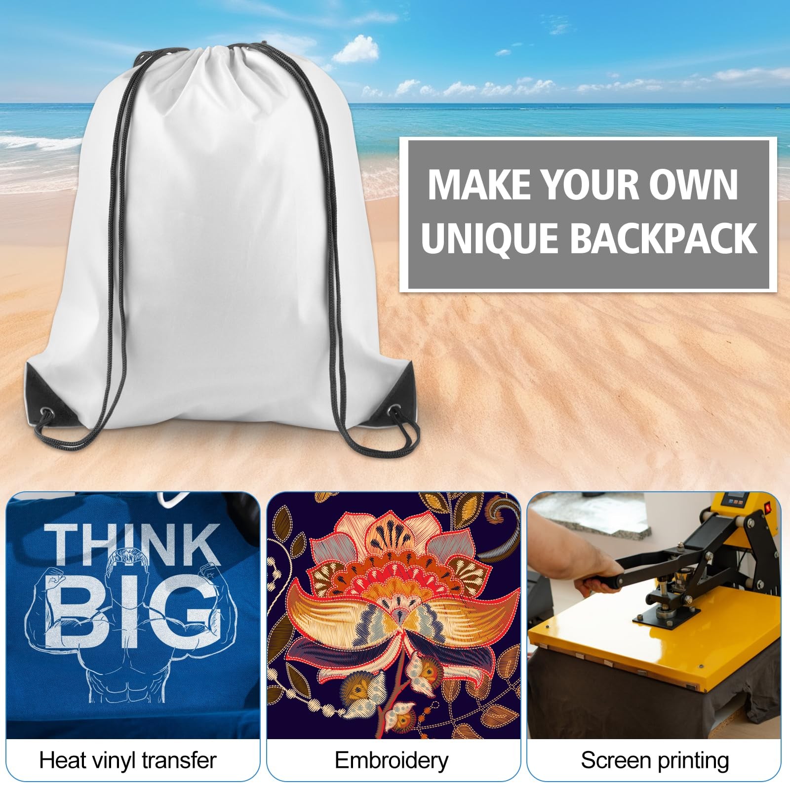 Drawstring Backpack Sport Bags String Bag Sack Cinch Gym Backpack for School Gym