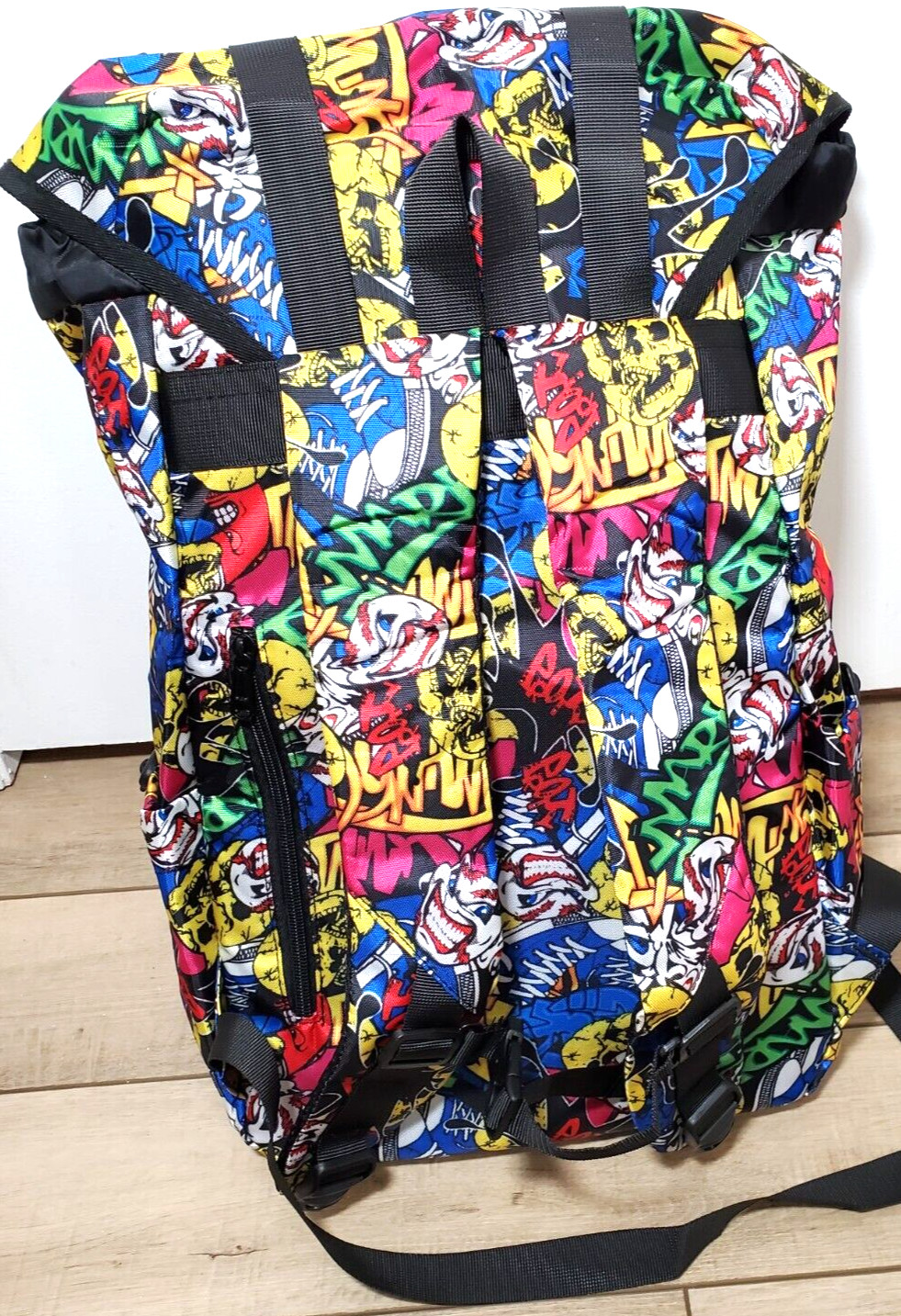 Skull & Graffiti Backpack Psychedelic Skulls Large Backpack