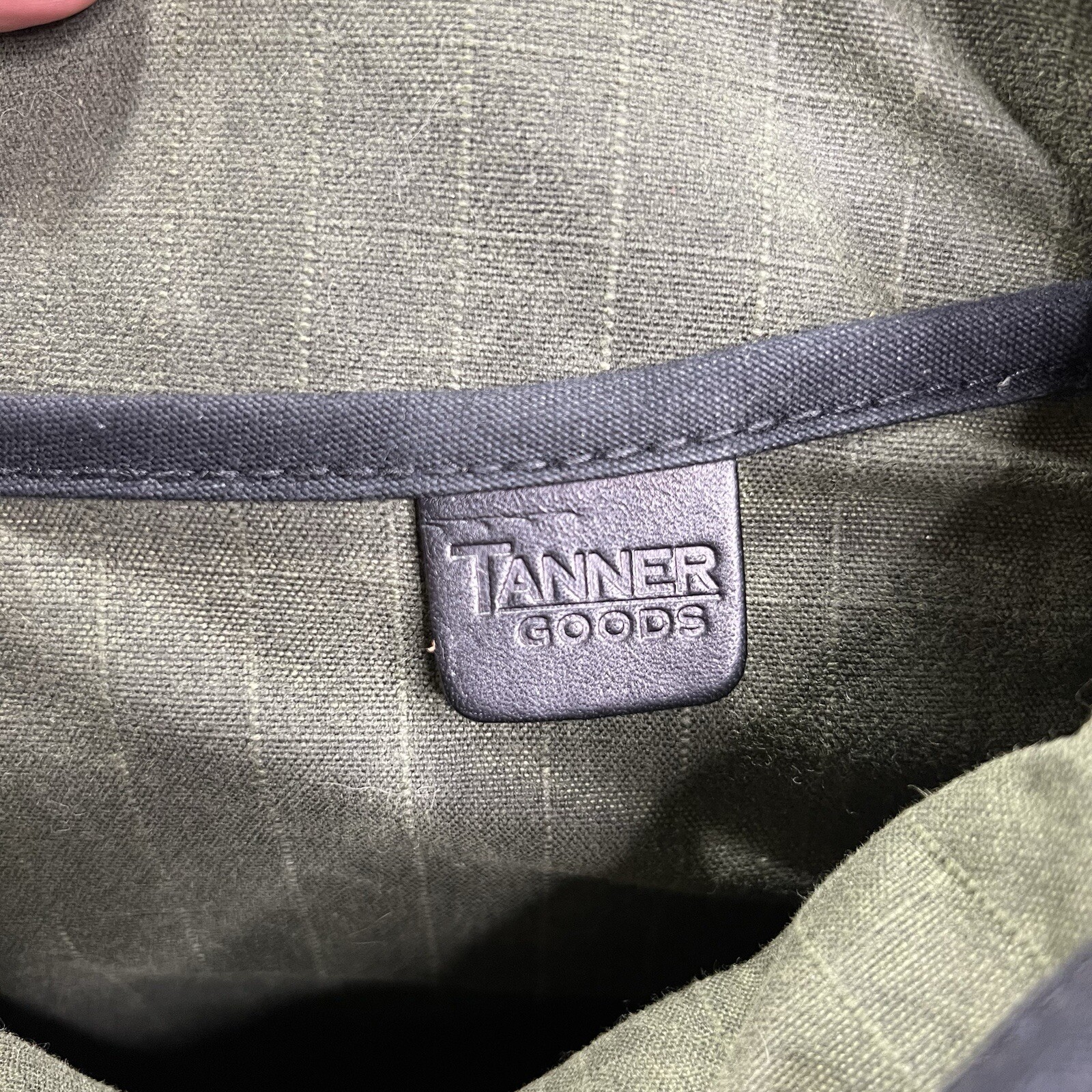 TANNER GOODS Olive Green Fabric Voyager Unisex Backpack Flaw