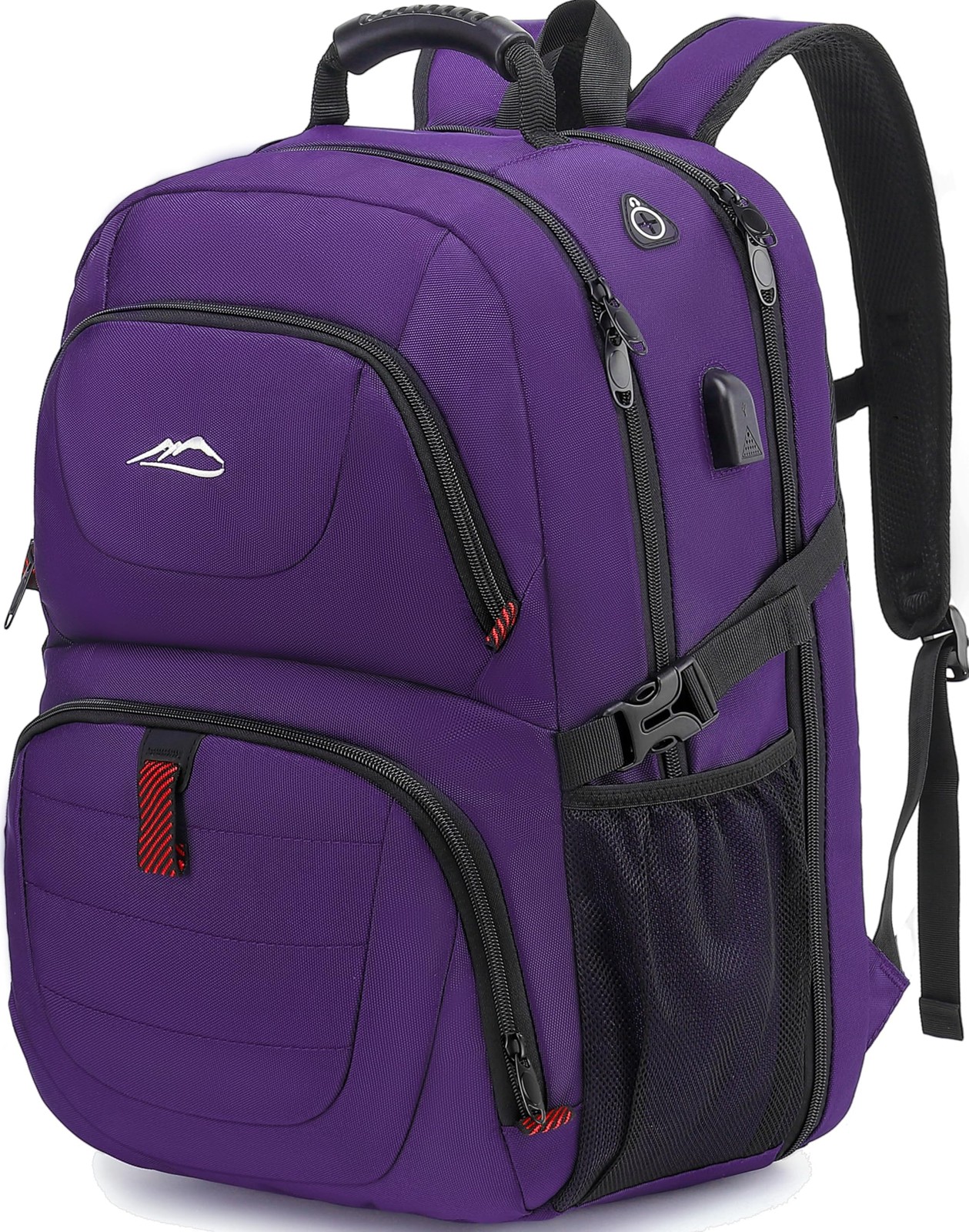 Travel Backpack Fits 18.4″ Laptop, Anti Theft TSA Approved, USB Port Purple, L