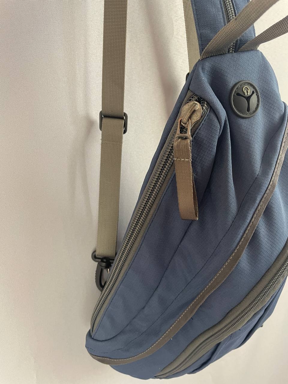 Avirex Vintage Backpack Blue Polyester Double Shoulder Strap Zipper