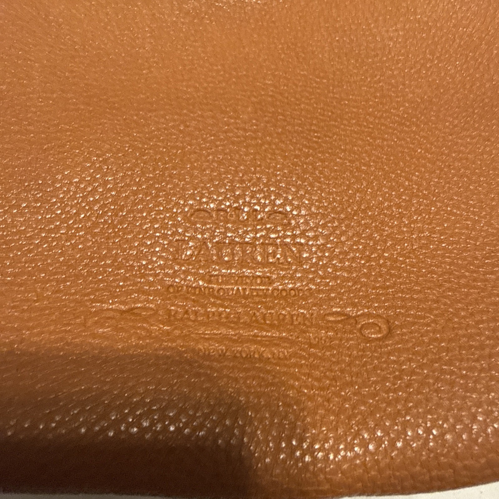 Lauren Ralph Lauren Leather Crossbody Shoulder Bag Hobo Camel Brown RL0526373