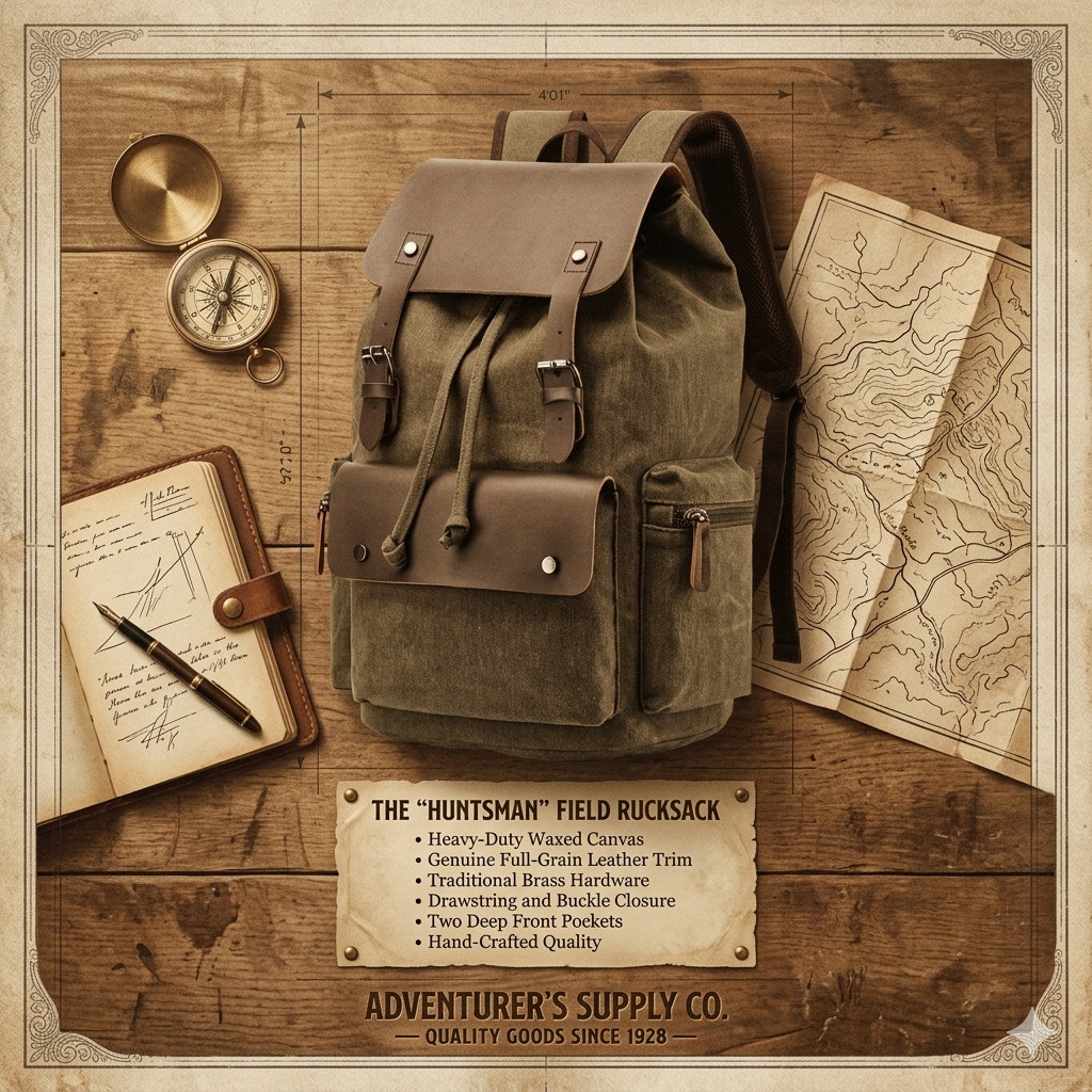 Vintage Canvas Backpack Rucksack Men Women Travel Laptop School Hiking Bag Large