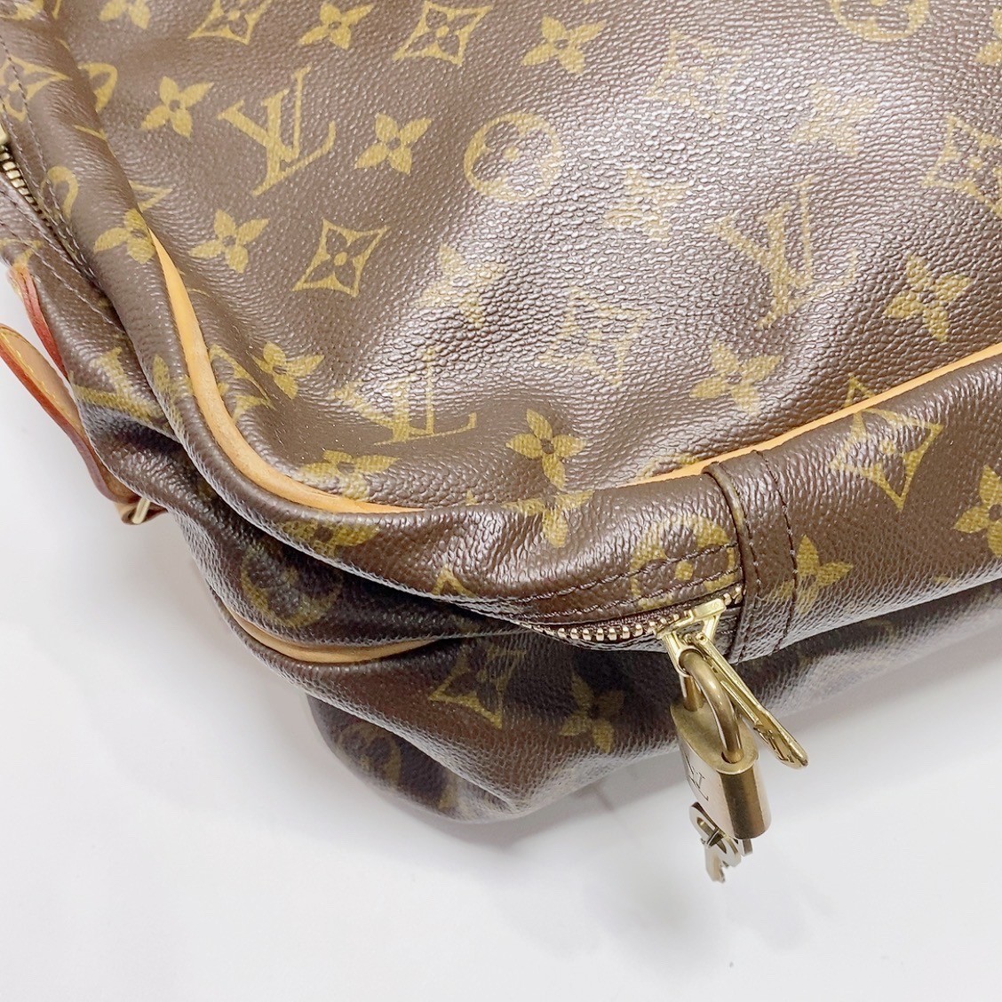 Louis Vuitton Sac Chasse brown monogram canvas top handle shoulder crossbody bag