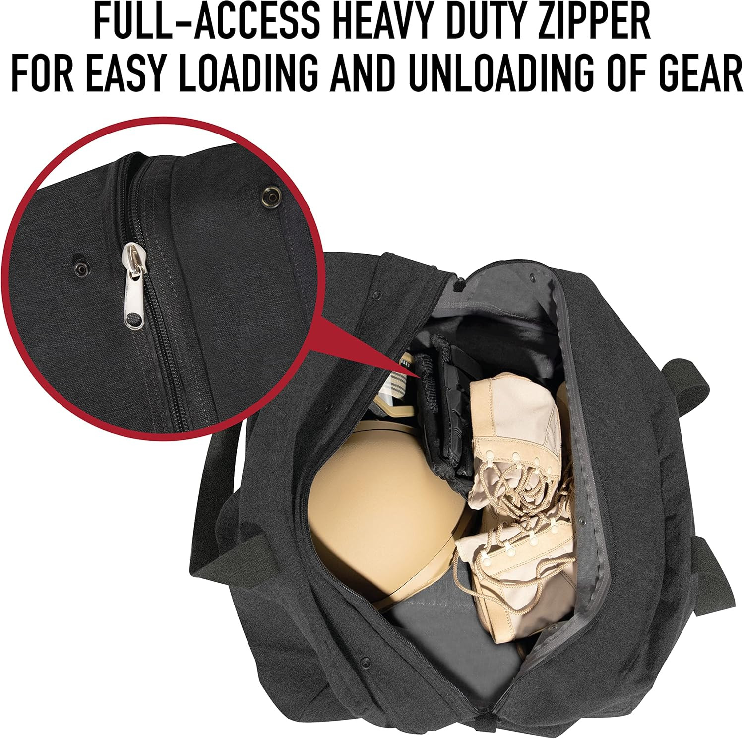 Canvas Parachute Cargo Bag – Extra Large Travel Duffle Bag with 75L Capacity