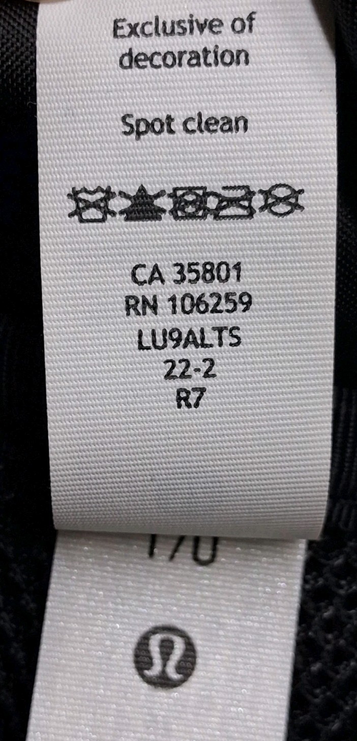 Lululemon Custom Made Everyday Backpack Black Water Repellent Laptop Bag 2020