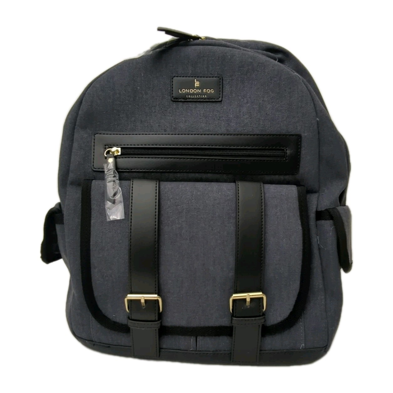 NWT London Fog Collection Denim Canvas Backpack