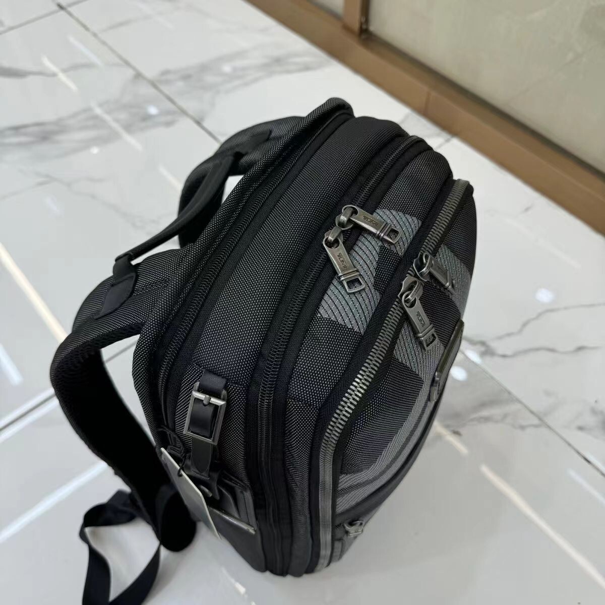 TUMI ALPHA 2603581 Black Gray Slim Backpack Business Nylon Bag UNUSED