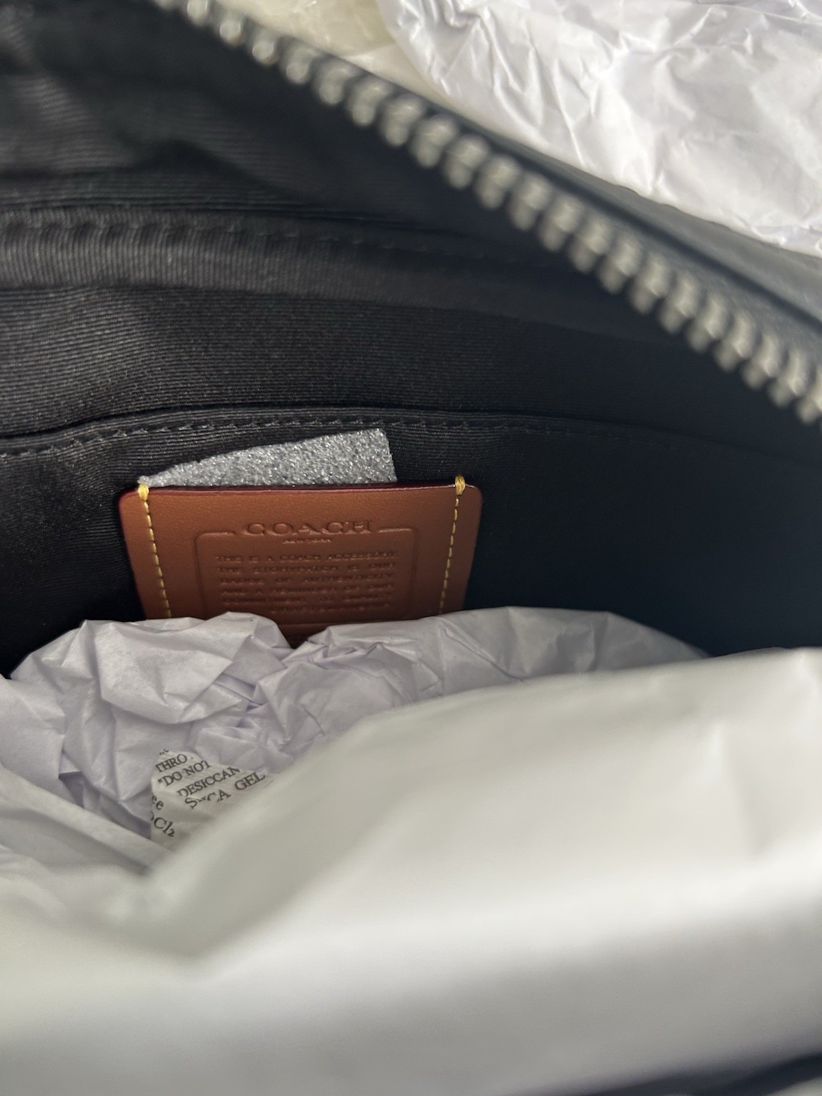Coach Small Travel Kit In Signature Canvas and calf leather Charcoal/Black CAR15