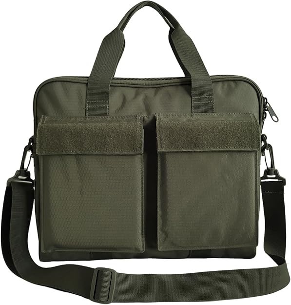 Tactical Messenger Bag, Flyers Helmet Crossbody Briefcase, Olive Green