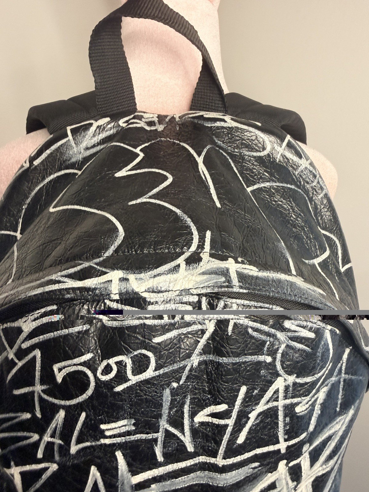 Balenciaga Explorer Graffiti Backpack Black Arena Lambskin Italy
